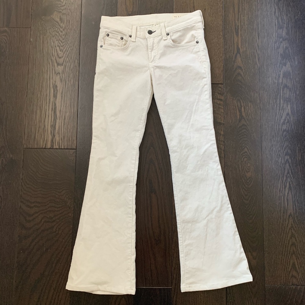 Rag & Bone Off White Corduroy Flare Pants